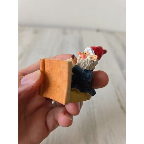 Vintage elf reading book Santa figurine village Xmas - Picture 4 of 8